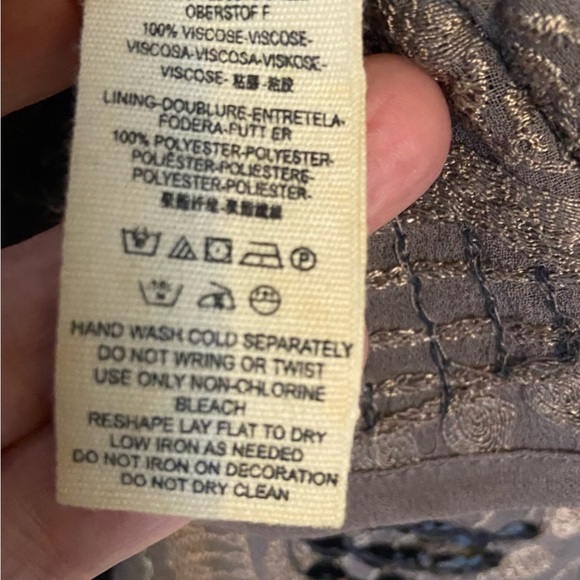 Free People Dress size S/M. Shear with underslip. Taupe. Gorgeous Embroi… - Picture 5 of 9